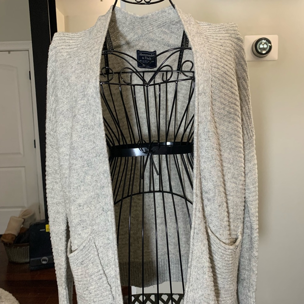 Gray Abercrombie Sweater. Ok condition. Size small.